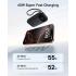 Baseus Powerbank 20000mAh 45W with Integrated USB-C Cable, Power Bank PD3.0 QC4.0 Fast Charging Battery Pack, 3 C and 1 A, Portable Charger for iPhone 17/Air/16/15/14 Pro Max, iPad, Galaxy, Black